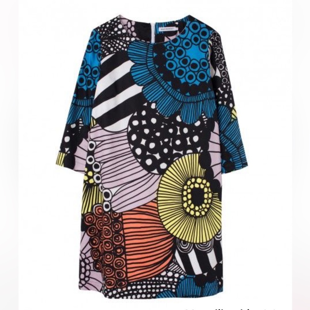 MARIMEKKO 🌃 City Garden shift 🌃 size M siirtolapuutarha retro wiggle dress